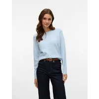 Vero Moda Rundhalspullover VMDOFFY LS O-NECK BLOUSE GA NOOS Materialmix, regular fit