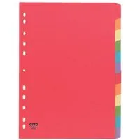 Otto Office Aktenordner, Register 12-tlg., blanko intensivfarben, DIN A4, Karton