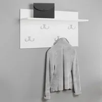 OTTO home Garderobenpaneel Paris (1 St), Praktische Wandgarderobe mit Doppelhaken (B/T/H): 70/21,5/40 cm