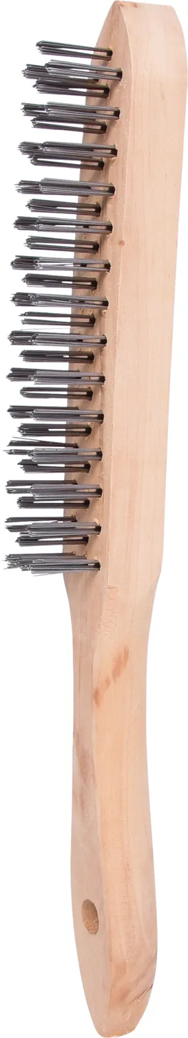 KS Tools Stahl-Handdrahtbürste 3-reihig, 290mm - 201.2305