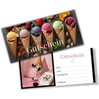 itenga Einladungskarten itenga Geschenkgutschein Fotodesign - Motiv EIS Postkarte zum Ausfülle