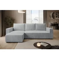 storez24 Ecksofa Letto, mit Bettkasten und Schlaffunktion, Cordstoff, L-Form, bequem