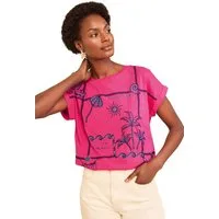 Love & Roses T-Shirt Love & Roses Rundhals-T-Shirt mit Stickerei (1-tlg)