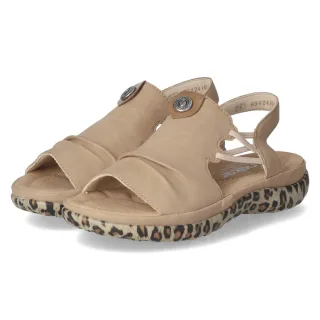 Rieker Sandaletten - Gr. 36 - Beige - Synthetik
