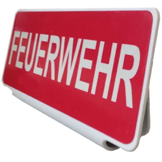 Clip Einsatzschild für die Sonnenblende FEUERWEHR