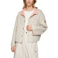 Marc Cain Wendejacke Golden Hour Premium Damenmode mit Chain-Logo-Print