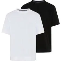 Man's World Plus Rundhalsshirt auch in Grosse Größen bis Gr. 7XL Bauch-Fit mit breitem Saumbündchen (2er-Pack) Regular Fit, Kurzarm, unifarben, auch in großen Größen