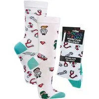 Wowerat Freizeitsocken 2 Paar Fun Socken, Spaß mit Socken, Medizin Motive, für Damen & Herren