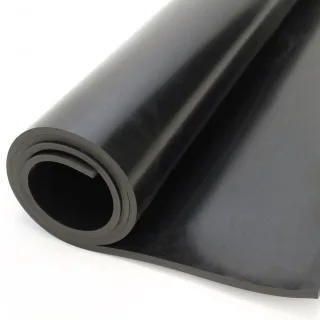 Gummiplatten aus Naturgummi Industriegummi | Größe: 1.4 m x 10 m x 6 mm