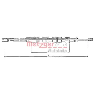 Metzger Handbremsseil hinten VW Transporter T3