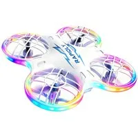 Rolipo RC LED Mini-Quadcopter, Tragbarer Drohne, Ein-Knopf Start/Landung Drohne (Höhenhaltefunktion, Bunte LED-Beleuchtung, Kindertag Geschenke)