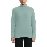 QS Strickpullover in Struktur-Optik und mit Stehkragen