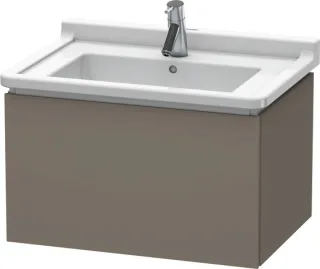 Duravit L-Cube Waschtischunterbau wandhängend Flanell Grau Seidenmatt 670x469x408 mm - LC616409090 LC616409090