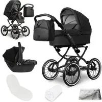 bergsteiger Kombi-Kinderwagen Venedig Retro-Kinderwagen 3in1, (10-tlg)