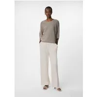 comma Chinos Hose Palazzo-Hose aus Satin im Relaxed Fit