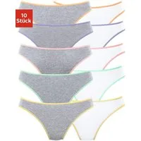 petite fleur by Lascana String (10er-Pack) aus elastischer Baumwolle