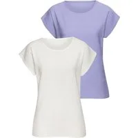 Vivance T-Shirt mit modischer Streifenstruktur (Packung) aus luftiger Baumwoll-Qualität