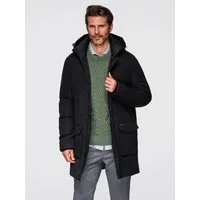 OMBRE Winterjacke Elegante Herren-Parka mit Cargotaschen und Kapuze