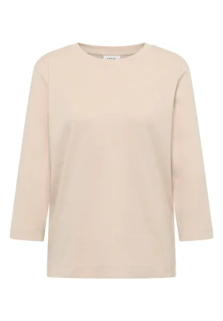 CECIL - Shirt mit Rippstruktur oat milk beige - Gr. - XXL