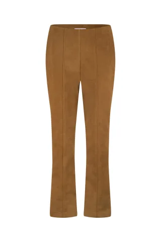 Studio Anneloes - Odilia suedine trousers caramel - Gr. - XS