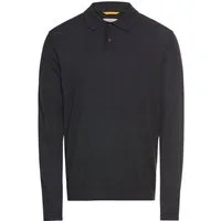 camel active Langarm-Poloshirt mit Rippbündchen