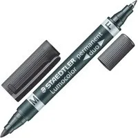 STAEDTLER Permanentmarker Lumocolor permanent duo, (1-tlg), mit zwei unterschiedlichen Strichstärken