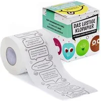 Goods+Gadgets Papierdekoration Lustiges Toilettenpapier–Fun Klopapier mit Maßband & Witzigen Sprüchen, Fun WC Toilettenpapier