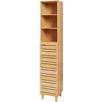 en.casa Hochschrank »Epind« mit einer Schranktür 180 x 33 x 30 cm Bambus