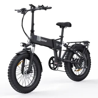 [EU DIRECT] Ridstar H20 Electric Bike 48V 15AH Battery 1000W Motor Recommended Top Speed 25KM/H 20*4.0inch Tires 60-80KM