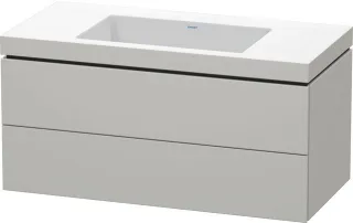 Duravit L-Cube c-bonded Set wandhängend Betongrau Matt 1000x480x500 mm - LC6928N0707 LC6928N0707