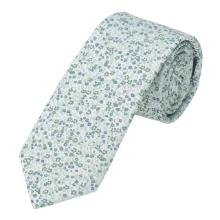 seidenfalter - Krawatte Flower 7cm mint - Gr. - OS