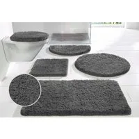OTTO home Badematte Sanremo Standard, Badvorleger, Badezimmer Teppich, sehr weich, Höhe 30 mm, rutschhemmend beschichtet, schnell trocknend, fußbodenheizungsgeeignet, Polyester, rechteckig, 3-tlg. Stand-WC Set, Badteppich, unifarben, rechteckig, rund