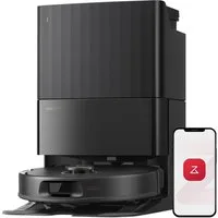 Roborock Saugroboter Qrevo S5V Saugroboter mit Wischfunktion&Hebarem Wischmopp, 60 W, 12.000Pa Saugkraft, Zero-Tangle System, Warmlufttrocknung, Intelligente Hindernisvermeidung, Multifunktions-Dockingstation