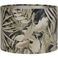 Light & Living Lampenschirm Lampenschirm Zylinder PALM SEPIA von Light & Living Samt Braun Ø20x15
