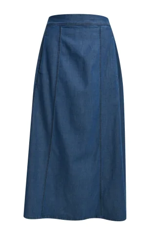Smith&Soul - Lyocell Midi Skirt dark denim - Gr. - XL