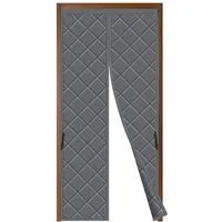 Sekey Türvorhang Türvorhang Blickdicht Thermovorhang Kälteschutz Wärmeschutz Magnetisch, Isoliert Winddicht für Wohnzimmer & Balkon, Selbstklebend