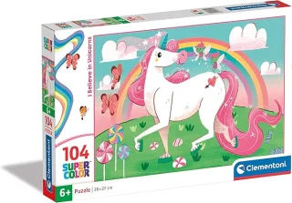 Clementoni Puzzle 27109 - Supercolor: I Believe in Unicorns [104 Teile]