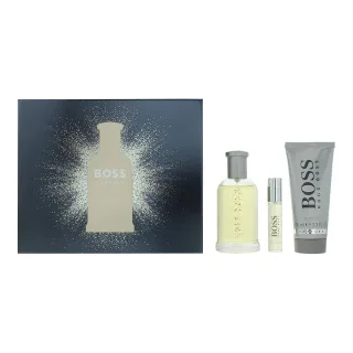 Hugo Boss Bottled Eau de Toilette 100ml, Eau de Toilette 10ml + Duschgel 100ml Geschenkset für Ihn