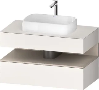 Duravit Qatego Konsolenwaschtischunterbau wandhängend Weiß Supermatt 1000x550x600 mm - QA47310918400 QA4731091840000