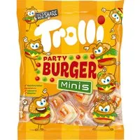 TROLLI Süßigkeit, Trolli Party Burger Minis aus Schaumzucker und Fruchtgummi 170g
