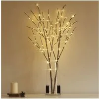 MUPOO LED-Leuchtzweig LED Leuchtzweig LED-Dekolicht Batteriebetrieben Künstliche Zweige 70cm, Warmweiß Weihnachten Dekoration für Vase, Zimmer