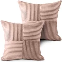 Amilian Dekokissen mit Füllung und Kissenbezug - Deko Kissen, Sofakissen, Zierkissen, (2 Stück), 40x40 cm, Kopfkissen mit Kissenfüllung