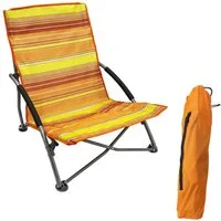 Spetebo Campingstuhl 1x Strandstuhl orange mit Tragetasche 600D Oxford (Stück, 1 St), Garten Camping Stuhl mit Tragetasche