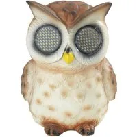 Maximex LED Dekofigur Modell Blinky Eyes Eule, Ein-/Ausschalter, LED fest integriert, Warmweiß, solarbetriebene Gartenfigur mit leuchtenden Augen, für Garten & Balkon