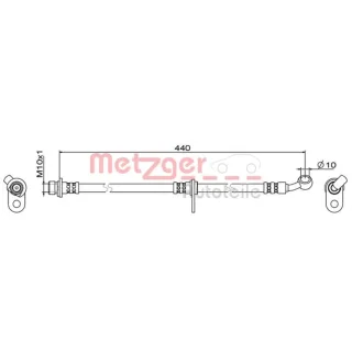 Metzger Bremsschlauch vorne rechts Honda CR-V RE RM