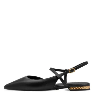 Tamaris - Elegante Sling-Ballerinas mit spitzer Form von Tamaris schwarz - Gr. - 41