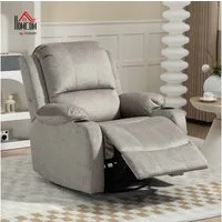 HOMCOM Relaxsessel Fernsehsessel mit Liegefunktion, Ruhesessel mit Wippfunktion (Sessel, 1-St., Liegesessel), für Wohnzimmer, Braun