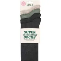 MELA Füßlinge MELA 4er-Pack Bio-Socken 'Ripped'