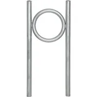 TRUTZHOLM Fahrradständer Fahrradanlehnbügel 115 x 53 cm Stahl feuerverzinkt Ø 60 mm Parker (Artikel, 1-St., Inkl. 2x Bodenqueranker), Typ O,zum Einbetonieren