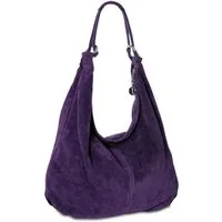 Caspar Schultertasche Damen Vintage Leder Tasche Hobo Bag - CLASSIC LINE - Modell No.617, 100% italienisches Veloursleder, samtig weich, angenehmer Tragekomfort